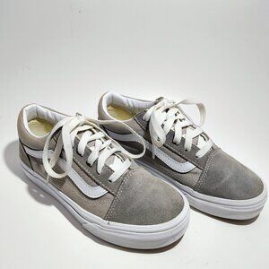 Vans Boy's Size 2 Skate Sneakers Gray Suede Old Skool